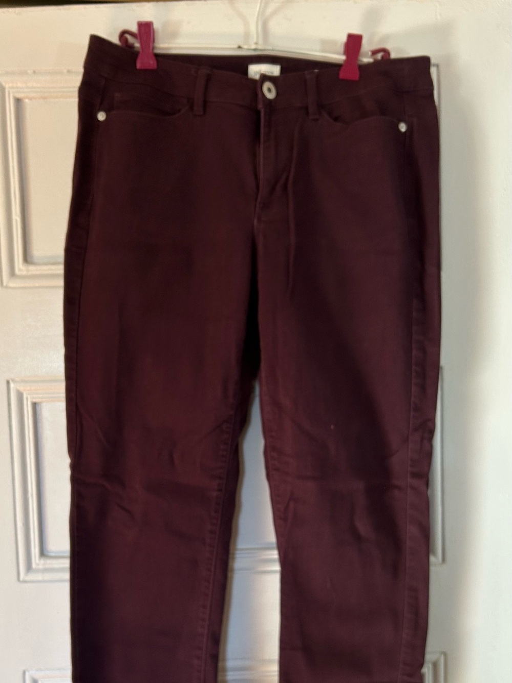 J. Jill women’s Deep Wine Straight leg ankle boyfriend Jeans Size 10P